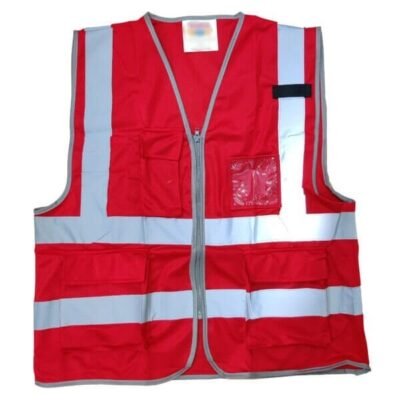 Safety Vest with zipper and id pocket